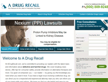 Tablet Screenshot of adrugrecall.com